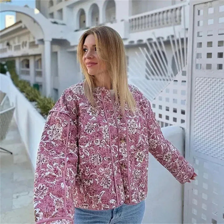 Kvinnors tryckta vadderad jacka Mirla-Eva Jonsson