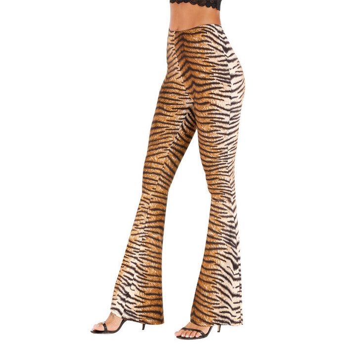 Kvinnors utsvängda leggings med tigertryck Mirla-Eva Jonsson