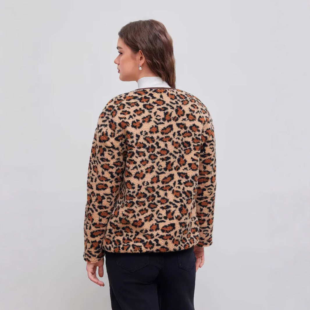 Kvinnors värmeisolerade leopardmönstrad jacka Mirla-Eva Jonsson