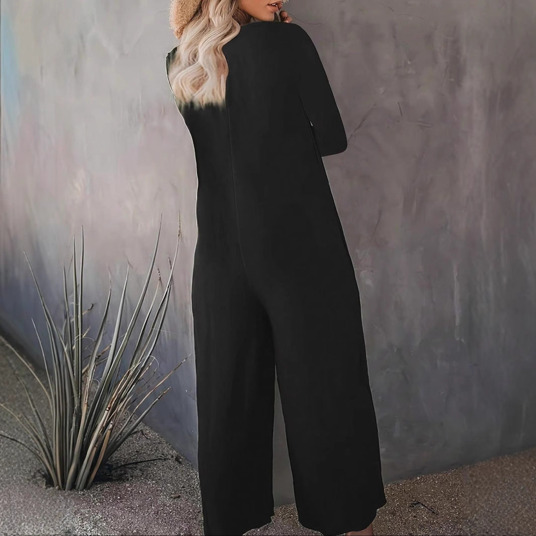 Kvinnors vid-skuren jumpsuit med praktiska fickor och modern skärning Mirla-Eva Jonsson