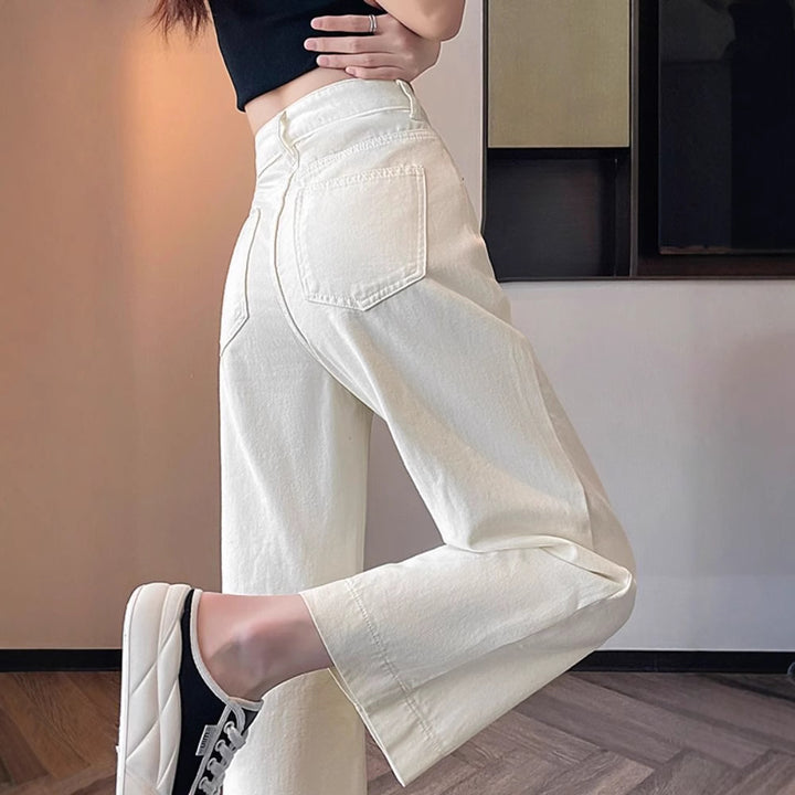 Kvinnors vida ben högmidjade jeans Mirla-Eva Jonsson