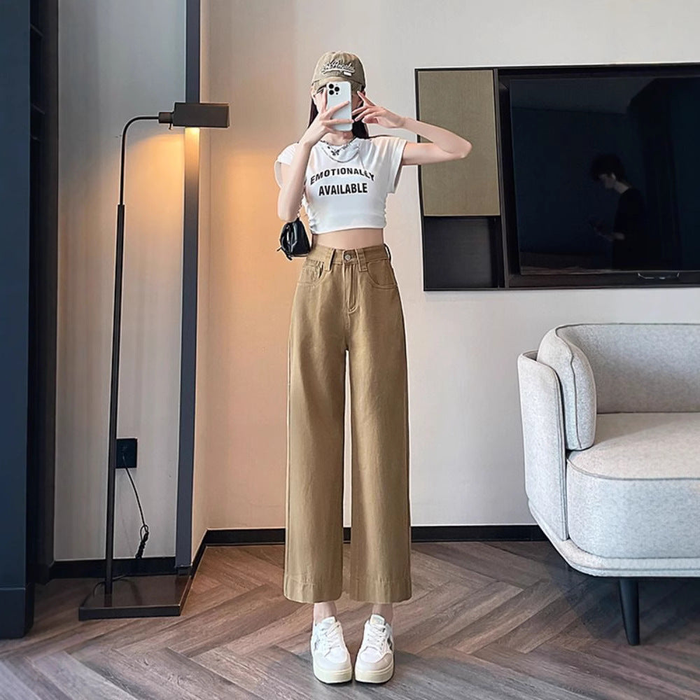 Kvinnors vida ben högmidjade jeans Mirla-Eva Jonsson