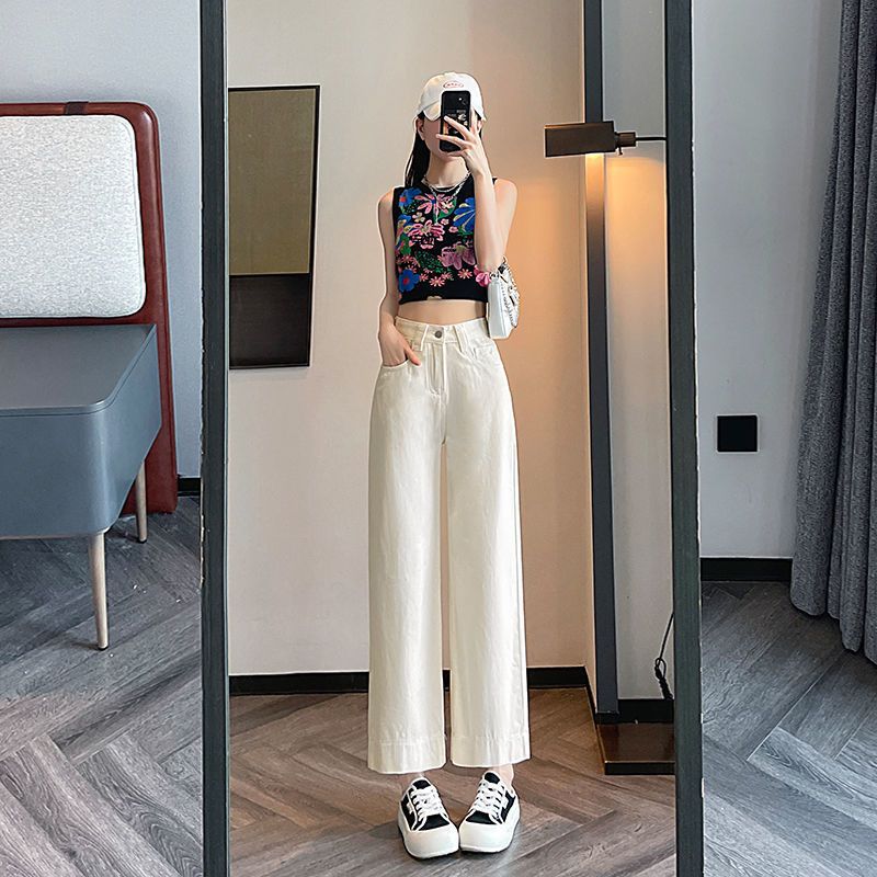 Kvinnors vida ben högmidjade jeans Mirla-Eva Jonsson