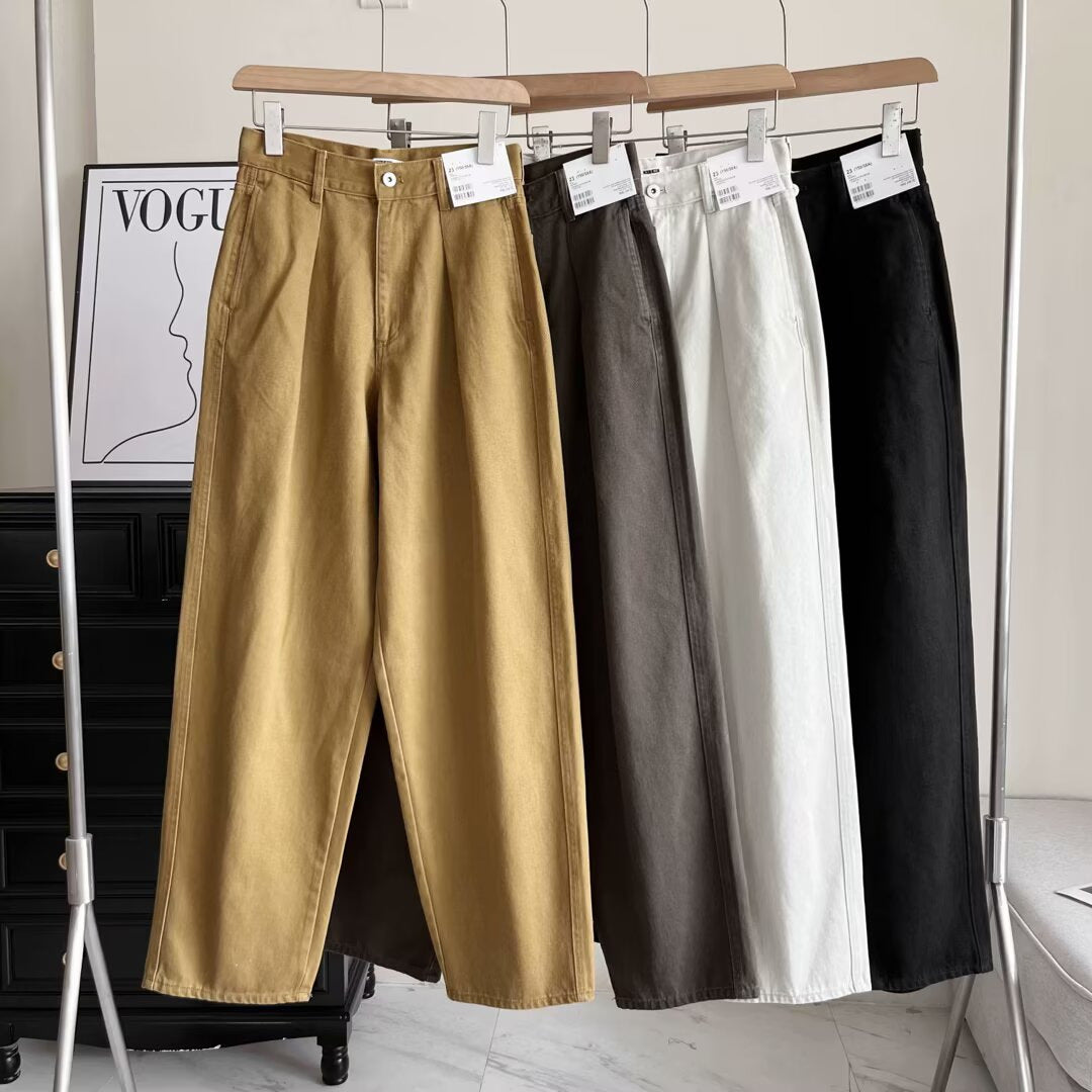 Kvinnors vida chinos med hög midja och praktiska fickor Mirla-Eva Jonsson