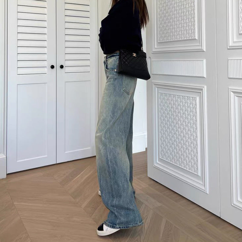 Kvinnors vida denimjeans med hög midja Mirla-Eva Jonsson