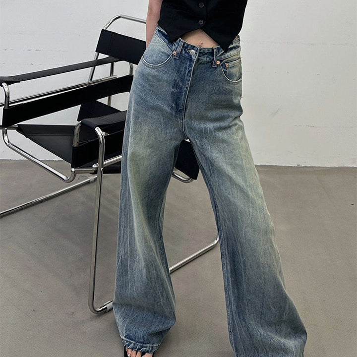 Kvinnors vida denimjeans med hög midja Mirla-Eva Jonsson