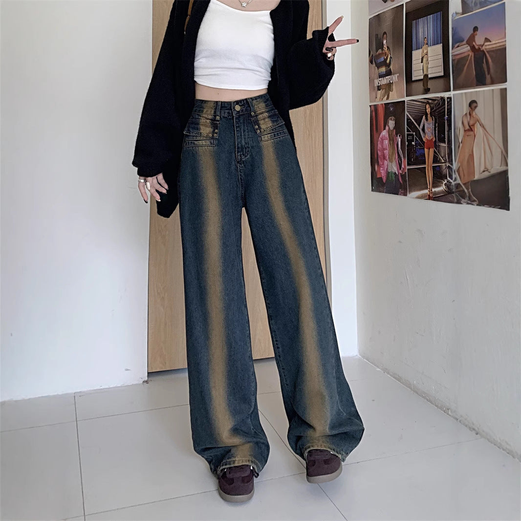 Kvinnors vida jeans med detaljerad knappdesign Mirla-Eva Jonsson