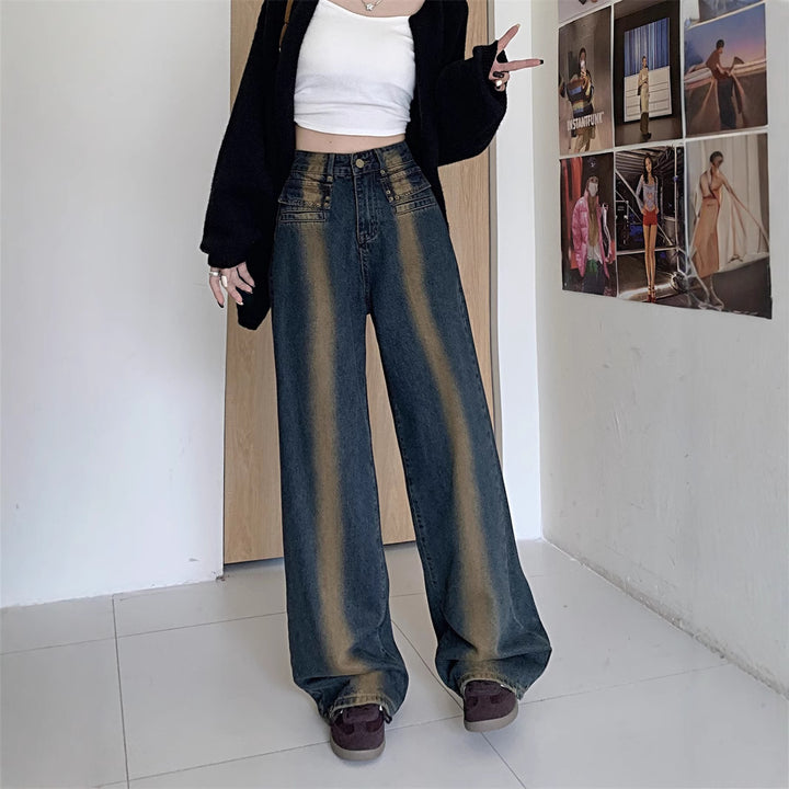 Kvinnors vida jeans med detaljerad knappdesign Mirla-Eva Jonsson
