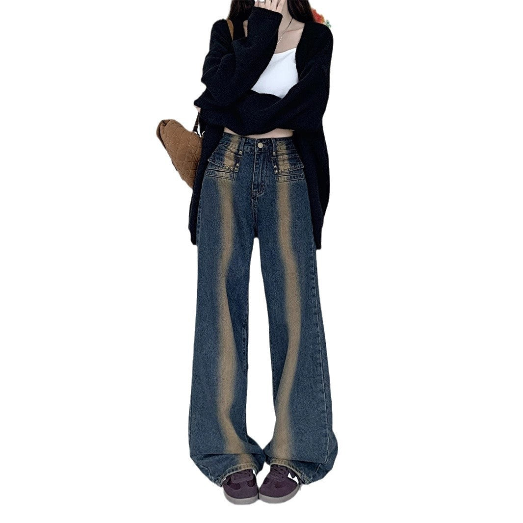 Kvinnors vida jeans med detaljerad knappdesign Mirla-Eva Jonsson