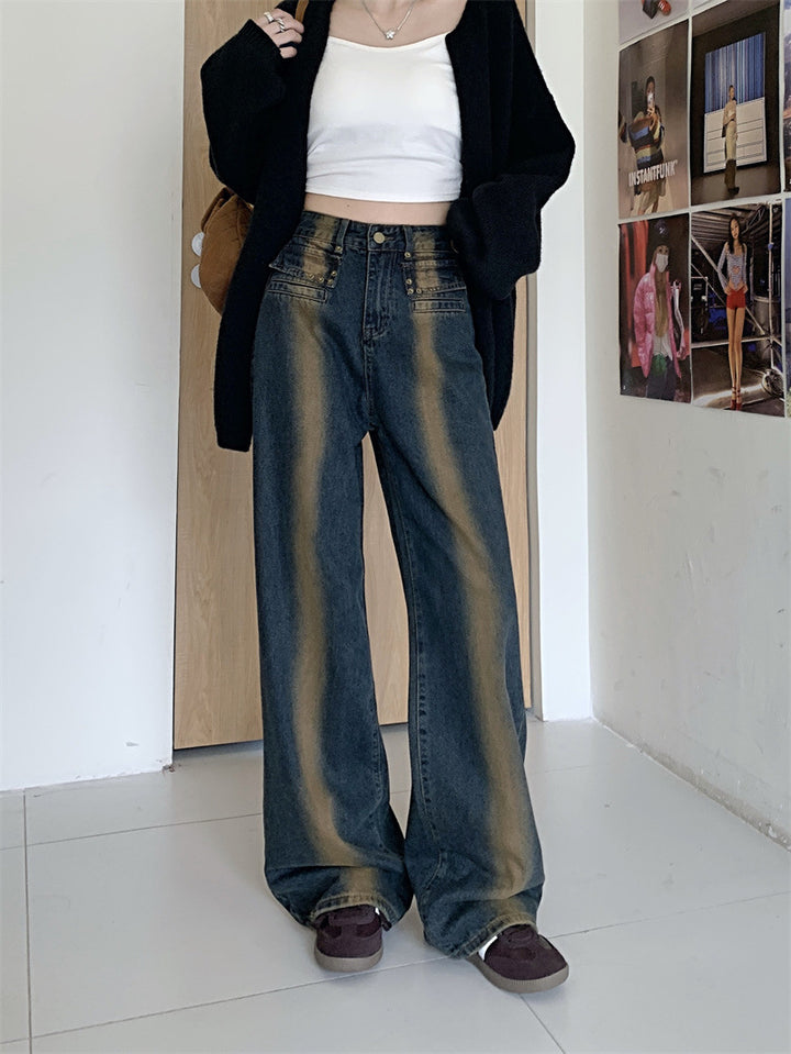 Kvinnors vida jeans med detaljerad knappdesign Mirla-Eva Jonsson