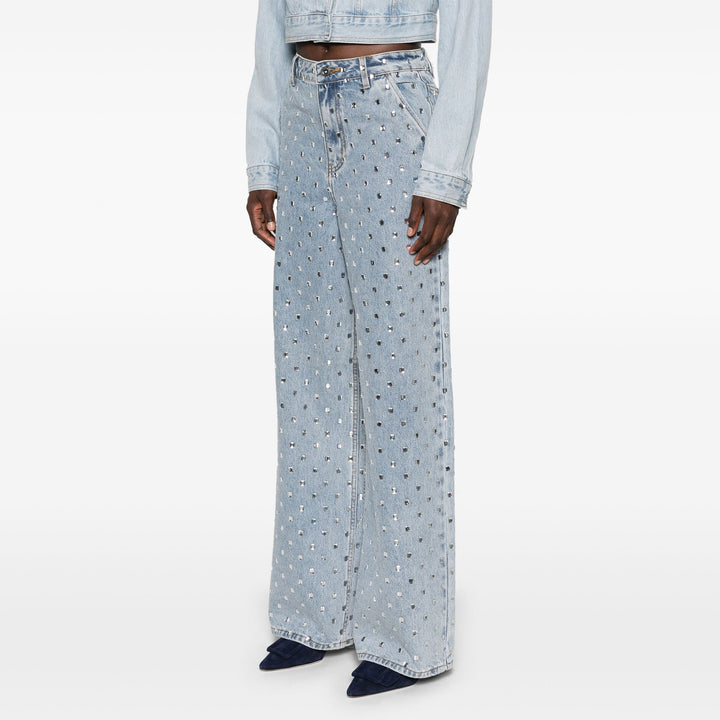Kvinnors vida jeans med glittrande applikationer Mirla-Eva Jonsson
