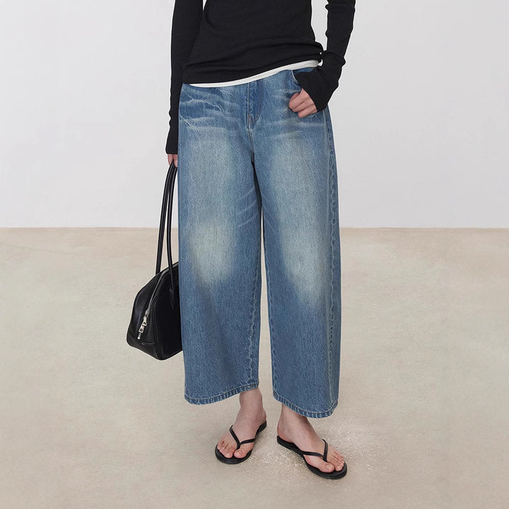 Kvinnors vida jeans med hög midja Mirla-Eva Jonsson