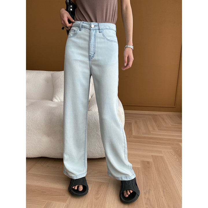 Kvinnors vida jeans med hög midja och avslappnad passform Mirla-Eva Jonsson