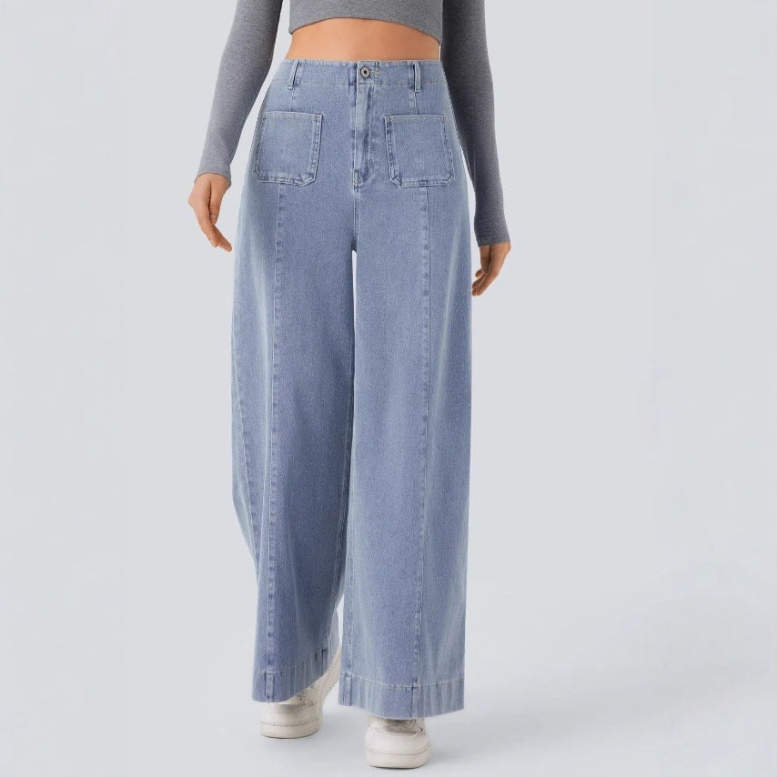 Kvinnors vida jeans med höga fickor Mirla-Eva Jonsson