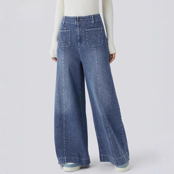 Kvinnors vida jeans med höga fickor Mirla-Eva Jonsson