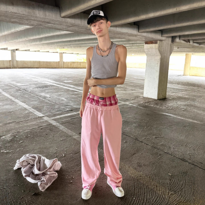 Kvinnors vida joggingsbyxor med elastisk midja och högkvalitativ bomull Mirla-Eva Jonsson