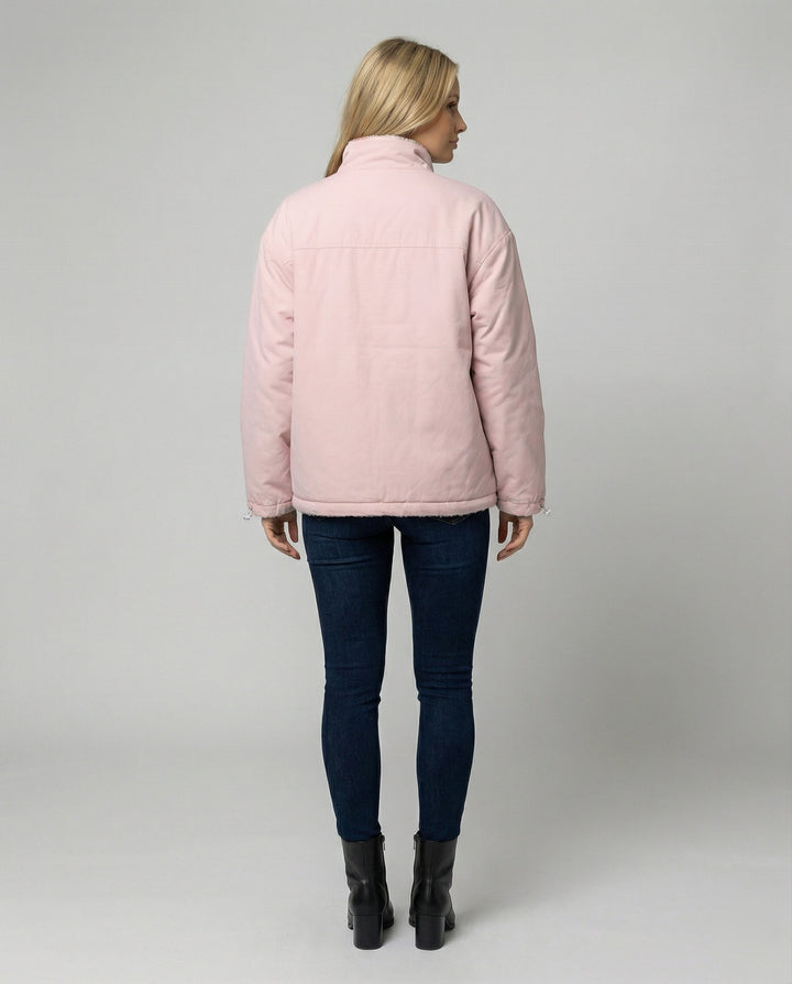 Kvinnors vinterjacka i polyester med hjärt-mönster & värmande foder Mirla-Eva Jonsson