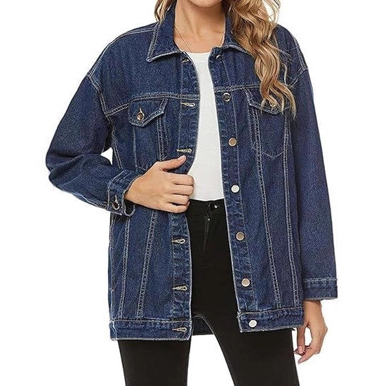 Kvinnotopp i denim med oversized snitt Mirla-Eva Jonsson