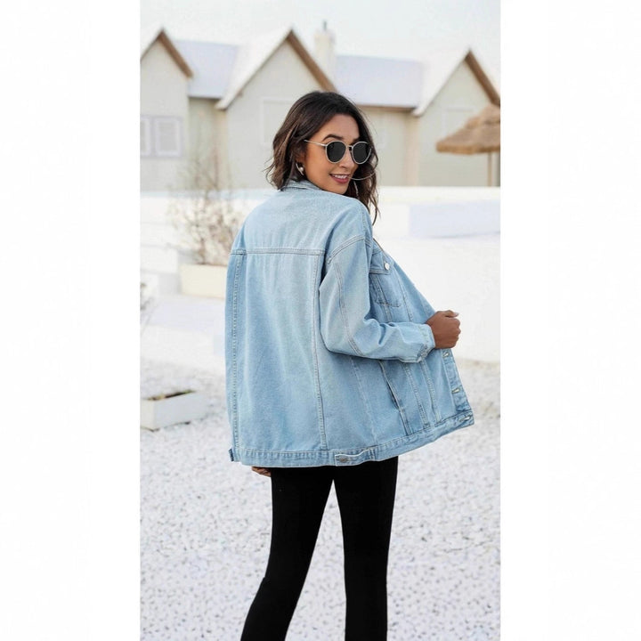 Kvinnotopp i denim med oversized snitt Mirla-Eva Jonsson