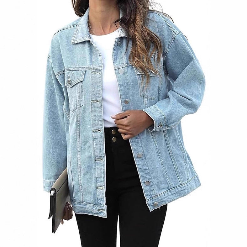 Kvinnotopp i denim med oversized snitt Mirla-Eva Jonsson