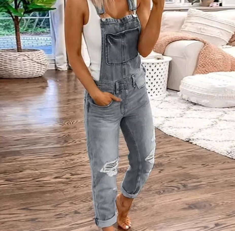 Lackbyxor | Slitna | Jean | Overaller | Jumpsuit Denim Dam-Eva Jonsson
