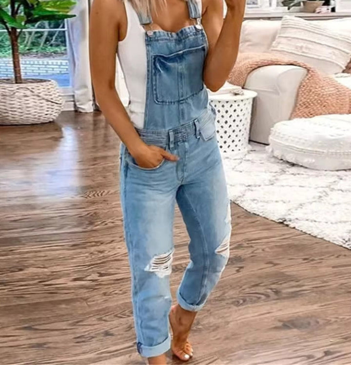 Lackbyxor | Slitna | Jean | Overaller | Jumpsuit Denim Dam-Eva Jonsson