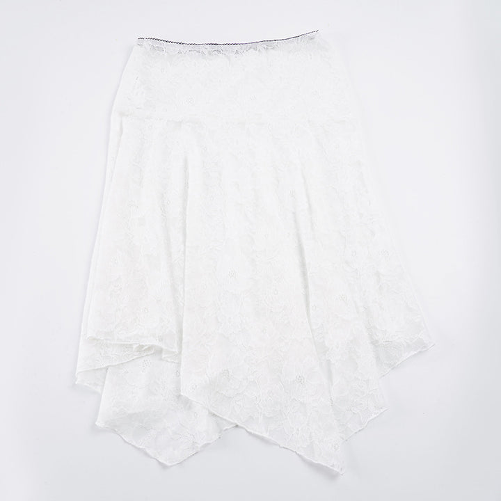 Ladies elegant lace skirt with asymmetric cut Mirla-Eva Jonsson