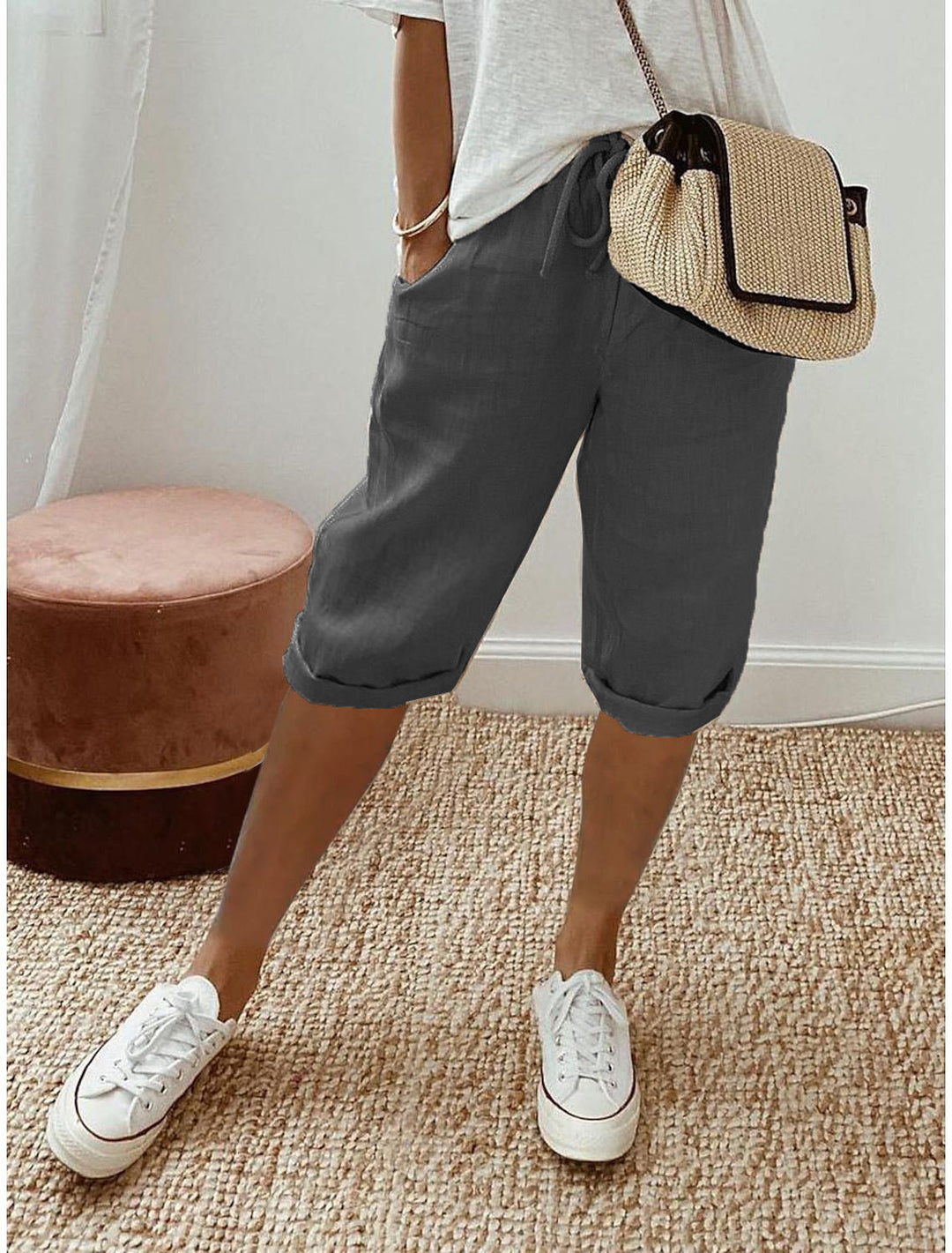 Lätta shorts med elastisk midja för damer Mirla-Eva Jonsson