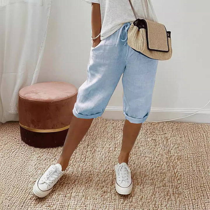 Lätta shorts med elastisk midja för damer Mirla-Eva Jonsson
