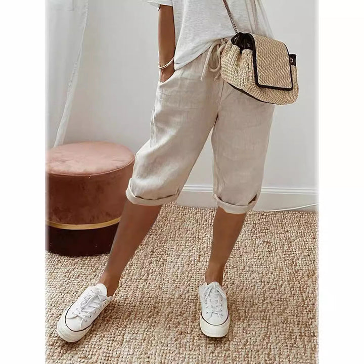 Lätta shorts med elastisk midja för damer Mirla-Eva Jonsson
