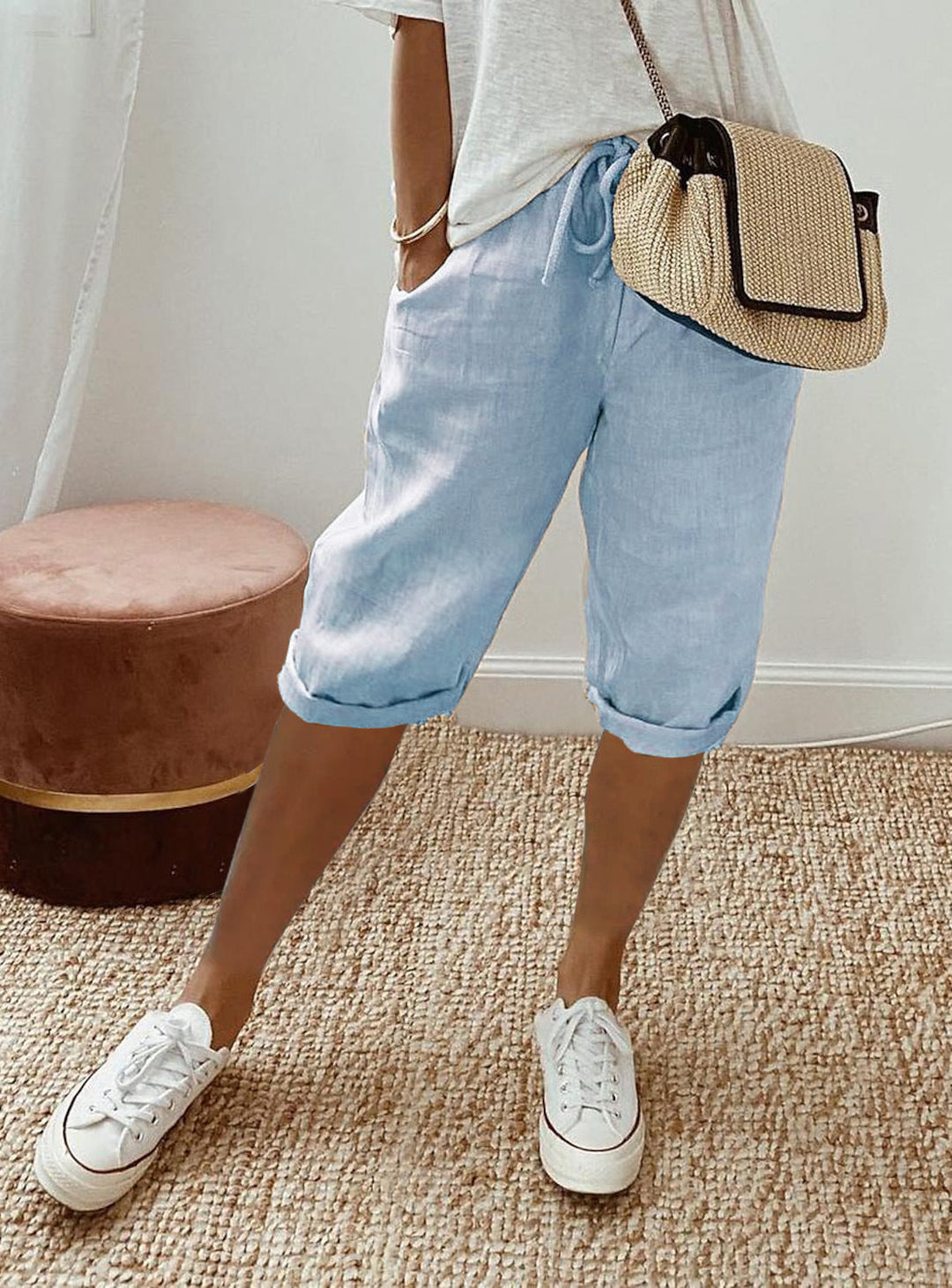 Lätta shorts med elastisk midja för damer Mirla-Eva Jonsson