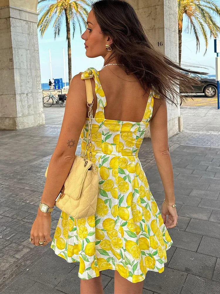 Lemon Jurk - Mini zomerjurk met bandjes voor dames-Eva Jonsson