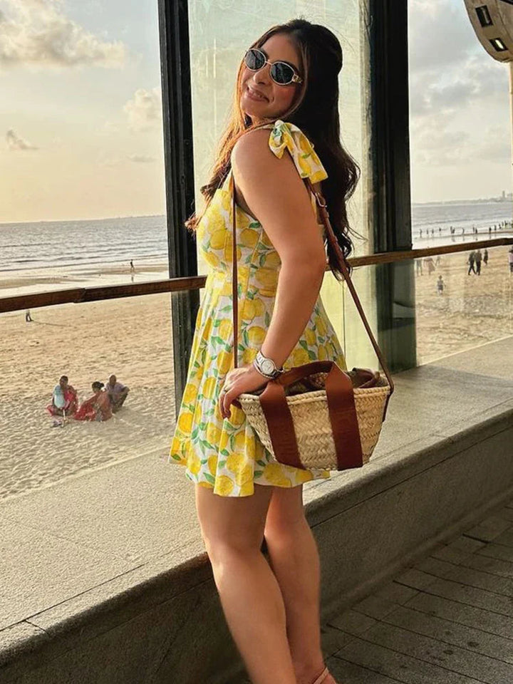 Lemon Jurk - Mini zomerjurk met bandjes voor dames-Eva Jonsson