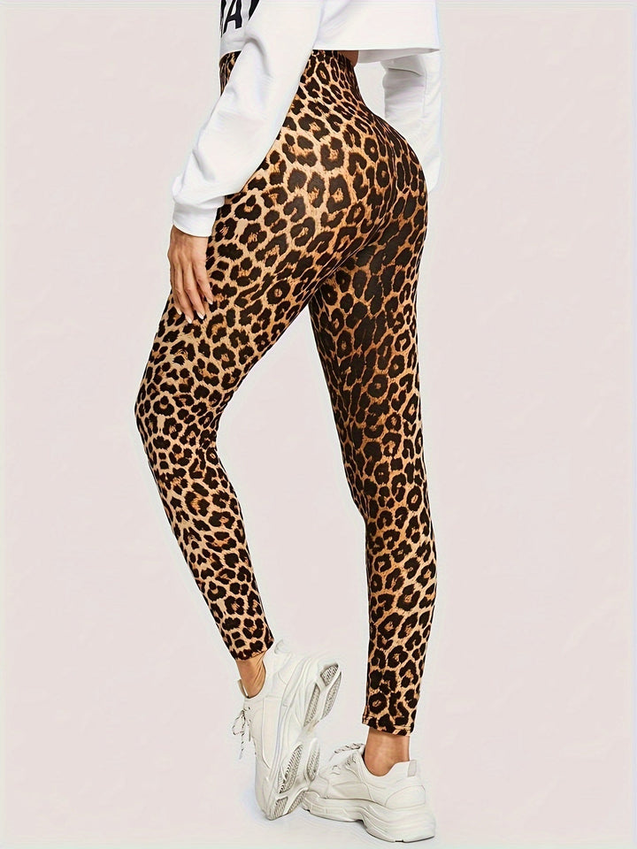 Leopard Leggings | Stretch | Tryckt | Skinny Leggings | Leggings med hög midja-Eva Jonsson