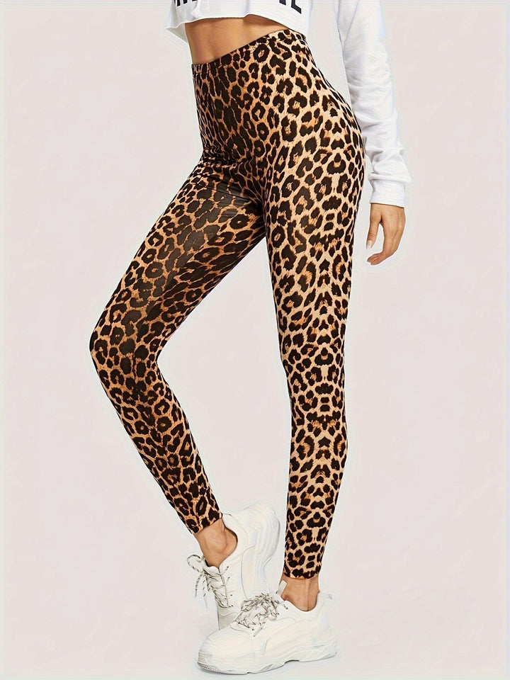 Leopard Leggings | Stretch | Tryckt | Skinny Leggings | Leggings med hög midja-Eva Jonsson