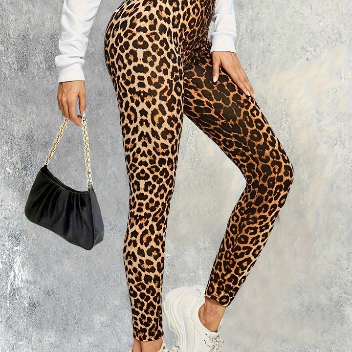 Leopard Leggings | Stretch | Tryckt | Skinny Leggings | Leggings med hög midja-Eva Jonsson