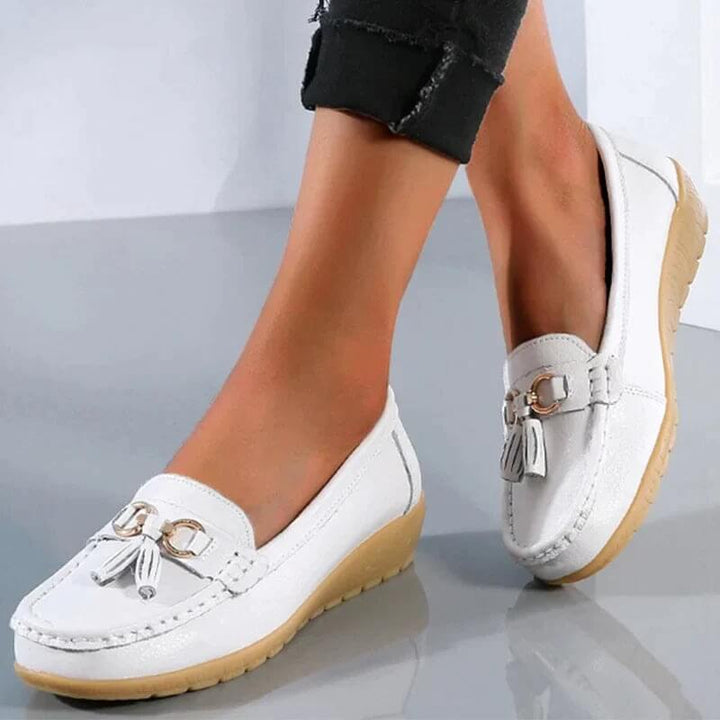 Loafers för damer - Ergonomiska - Slip-On - Ortopediska skor - Loafers i läder-Eva Jonsson