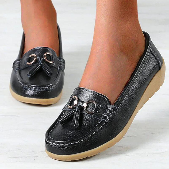 Loafers för damer - Ergonomiska - Slip-On - Ortopediska skor - Loafers i läder-Eva Jonsson
