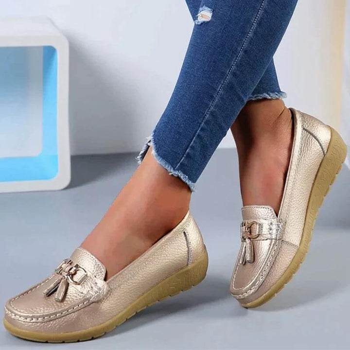 Loafers för damer - Ergonomiska - Slip-On - Ortopediska skor - Loafers i läder-Eva Jonsson
