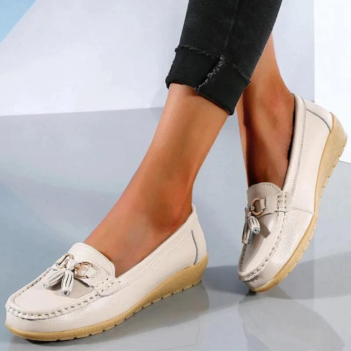 Loafers för damer - Ergonomiska - Slip-On - Ortopediska skor - Loafers i läder-Eva Jonsson