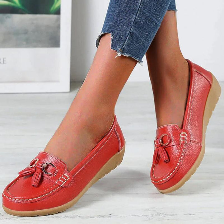 Loafers för damer - Ergonomiska - Slip-On - Ortopediska skor - Loafers i läder-Eva Jonsson