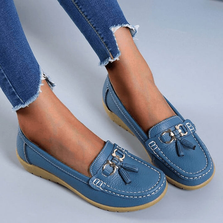 Loafers för damer - Ergonomiska - Slip-On - Ortopediska skor - Loafers i läder-Eva Jonsson