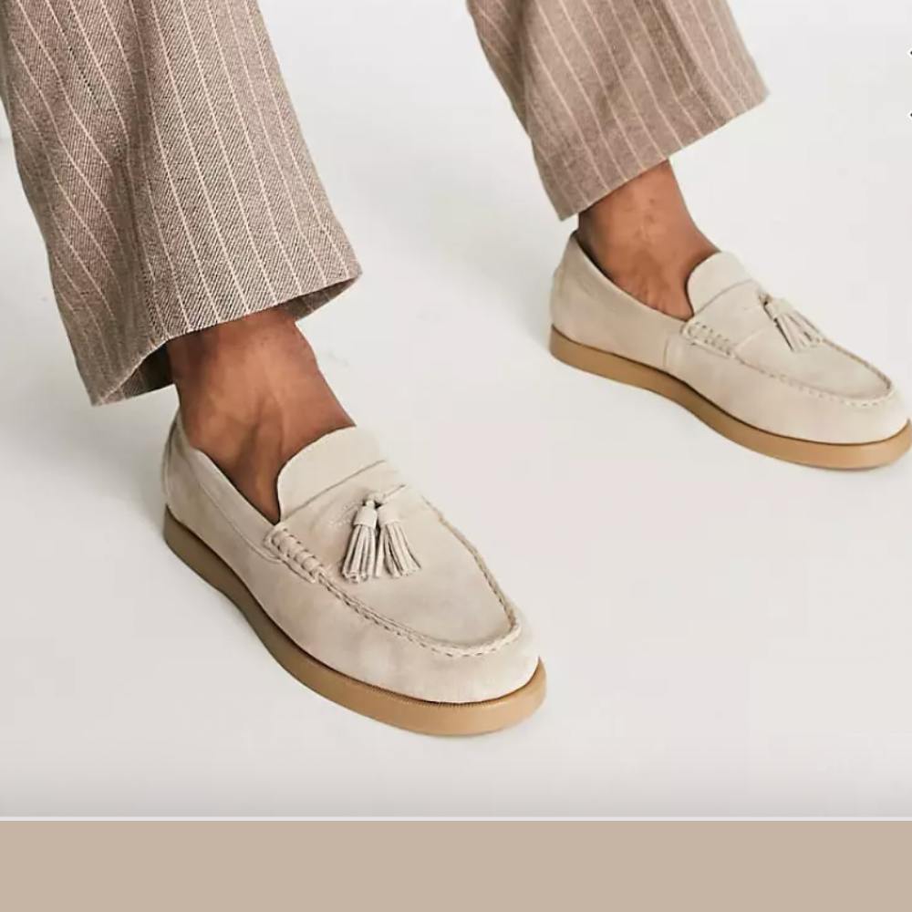 Loafers för herrar | Beige | Slip-On | Moccasiner | Herrskor-Eva Jonsson