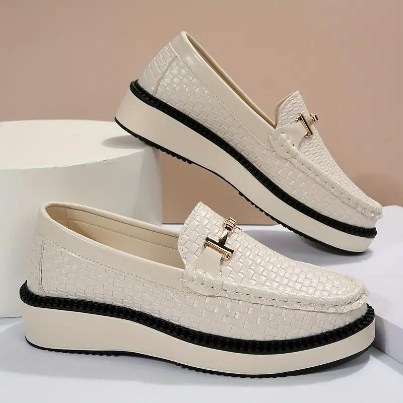 Loafers med plattform - Vävda - Bekväma - Damskor - Slip On-skor-Eva Jonsson