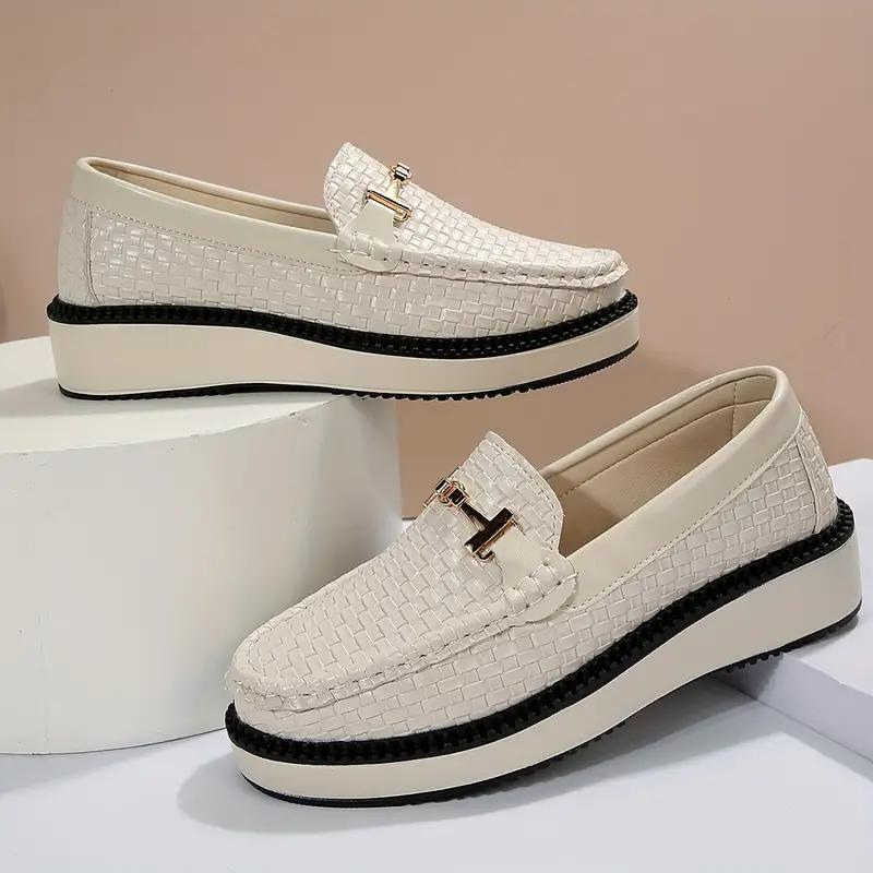 Loafers med plattform - Vävda - Bekväma - Damskor - Slip On-skor-Eva Jonsson