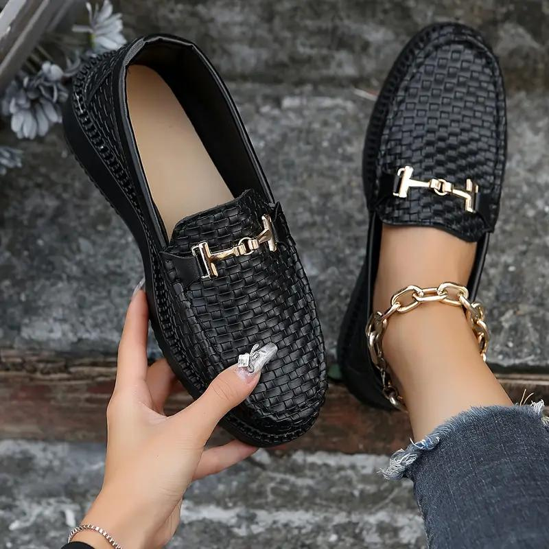 Loafers med plattform - Vävda - Bekväma - Damskor - Slip On-skor-Eva Jonsson