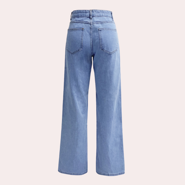 Loose Fit Jeans - Raka ben - Avslappnad passform - Jeans med hög midja - Damjeans-Eva Jonsson