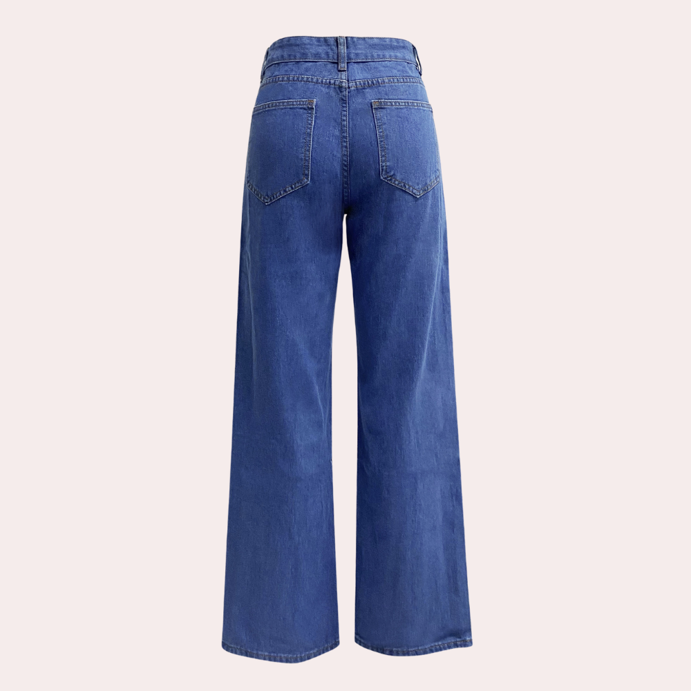 Loose Fit Jeans - Raka ben - Avslappnad passform - Jeans med hög midja - Damjeans-Eva Jonsson