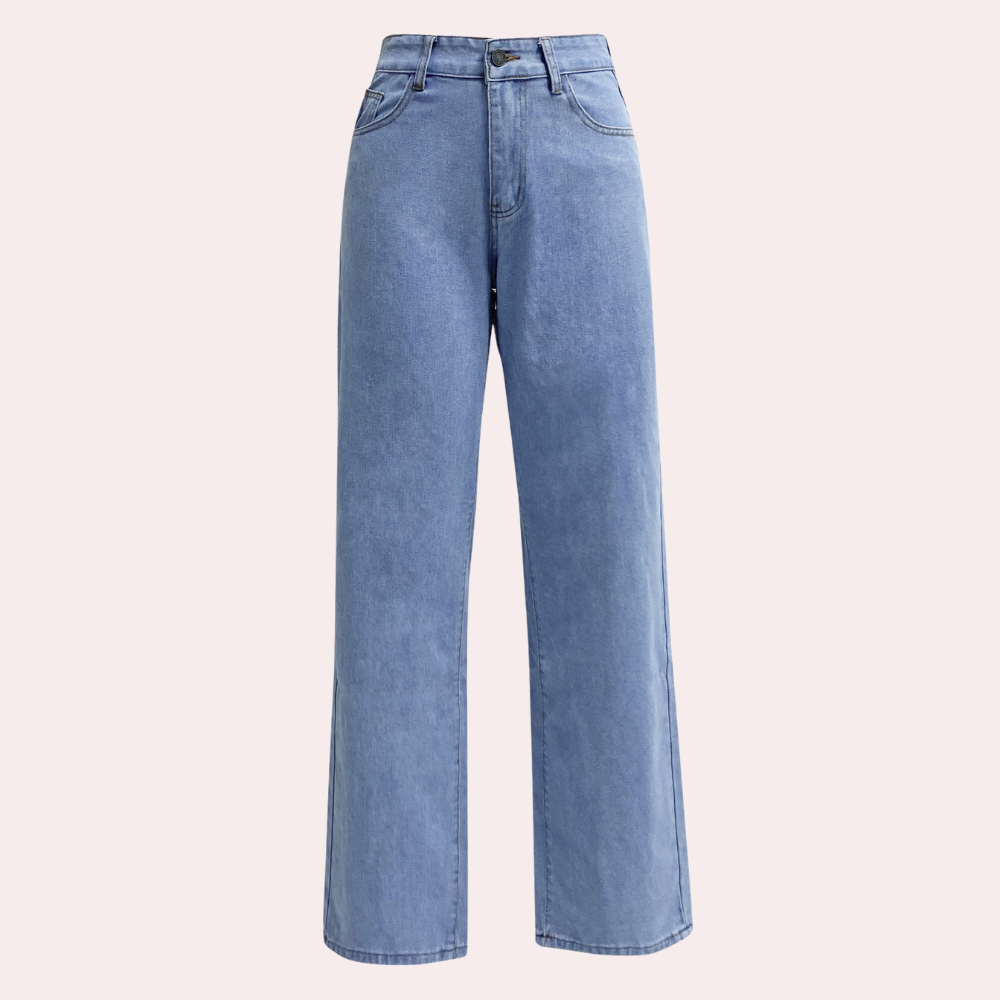 Loose Fit Jeans - Raka ben - Avslappnad passform - Jeans med hög midja - Damjeans-Eva Jonsson