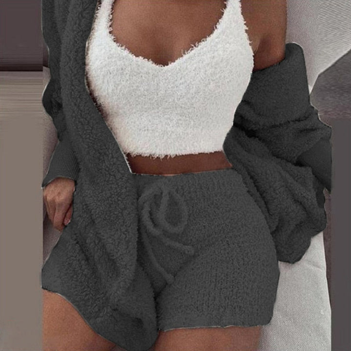 Lounge Set | 3-delat | Fluffig | Fleece Pyjamas | Vinterpyjamas för kvinnor-Eva Jonsson